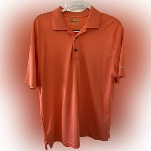 Men’s IZOD Golf Short Sleeve Shirt. Size M. Color Coral